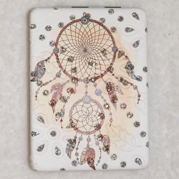 NEW Dreamcatcher Embellished Compact Mirror - Picture 1 of 6